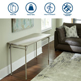 Cosco Folding Serving Table, 20" x 48", Antique Linen Cosco