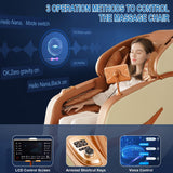 MEROUS 4D Zero Gravity Massage Chair Recliner, Easy Control SL-Track Shiatsu Massage Chair Full Body with Body Scan,Waist Heating,Bluetooth,Foot Rollers,32 Airbags&Extended Footrest (Gold) MEROUS
