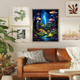 xackcme Mushroom Paint by Numbers for Adults - Forest Paint by Number on Canvas Without Frame, DIY Oil Painting for Gift Home Wall Decor (16x20 inch) xackcme