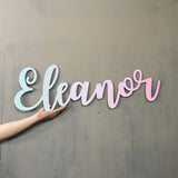 Custom Wood Name Sign For Nursery, 1/3 INCH THICKNESS, Boho Nursery Sign, Family Name Signs, 3D Wall Art for Children & Kids Rooms, Baby Shower, First birthday gift(First Name) Generic