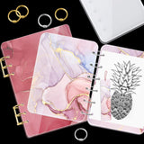 NiArt A4 Large Notebook Cover Epoxy Resin Silicone Molds A4,A5,A6,A7 Bookmark 40PCS Loose Leaf Binder Rings Kit DIY Casting Tool Handmade Agate Art Craft Soft Shiny Glossy Finish Easy Unmold Journal NiArt