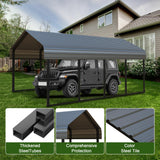 RITERYIFER Metal Carports 10x20 FT Heavy Duty RV Carport Canopy Kits for Garage,Aluminum Car Ports with Steel Shelter Frame Cover for Car or Boats RITERYIFER