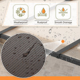 Crownland 10'x10' Outdoor Gazebo Hardtop, Wall-Mounted Lean-to Gazebo with Dewatering Hole, Large Outdoor Pergola Awning, Waterproof for Deck, Backyard, Garden, Porch Crownland