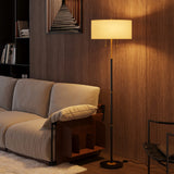 Karjoefar 2-Light Floor Lamp, Mid Century Floor Lamp with White Fabric Shade, Standing Lamp Tall Lamp for Living Room Bedroom, 3 Color Temperatures 9W Bulb Include Karjoefar