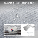 PHI VILLA Outdoor Modern Patio Furniture Set, Upgraded Wicker&Metal Patio Furniture Conversation Set with Waterproof Thick Cushions for Porch, Poolside, Deck, and Yard (5 Pieces,Grey) PHI VILLA