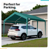ADVANCE OUTDOOR 10x20 ft Carports Heavy Duty Car Canopy Garage Party Tent Boat Shelter, Adjustable Height from 9.5 ft to 11 ft, Green ADVANCE OUTDOOR