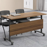 Conference Room Table Folding Conference Table, Foldable Flip Top Training Seminar Table, Office Training Room Table with Silent Wheels, Modern Meeting Table for Office Classroom (1Pack 47.2in) Lrxmastery