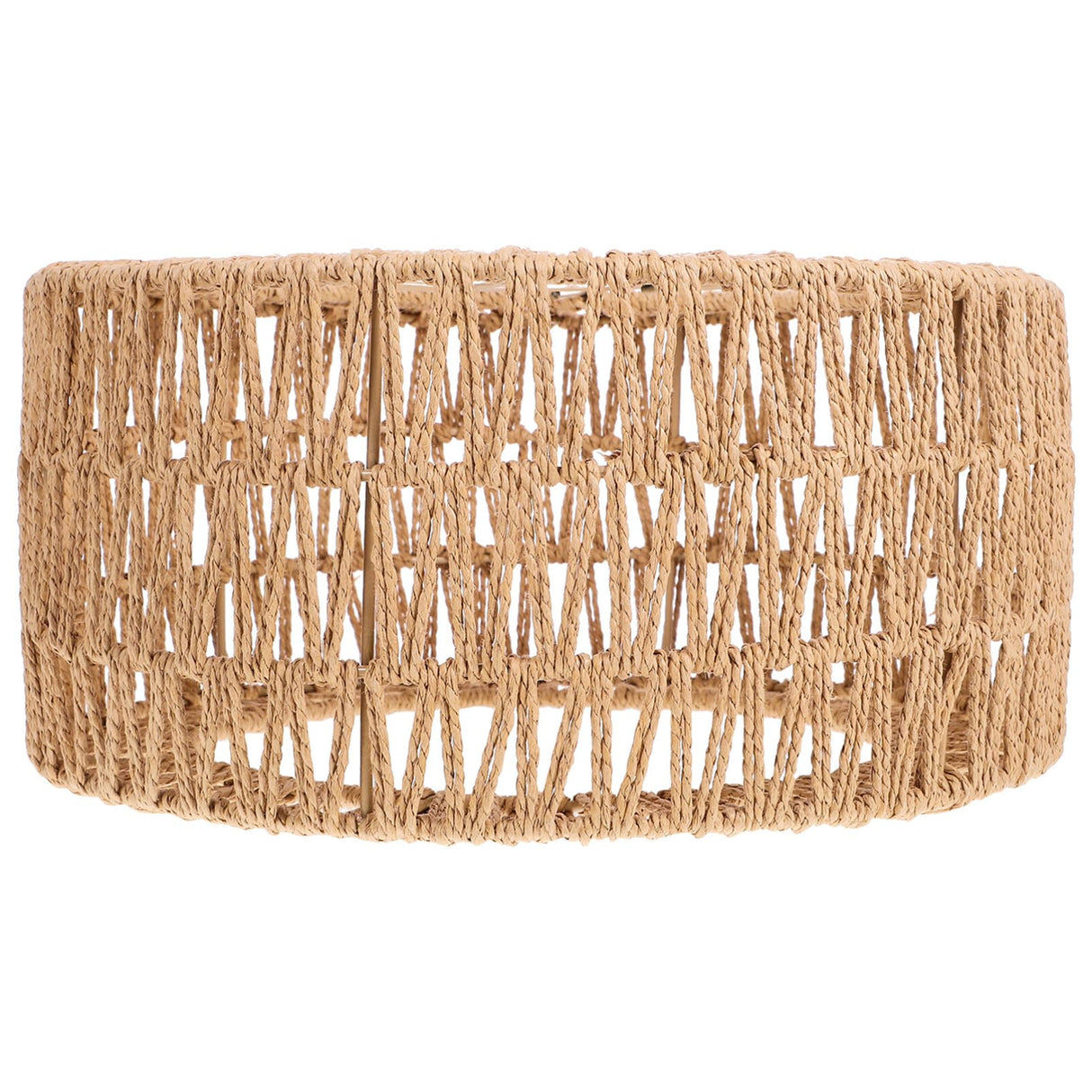 BESTOYARD Rattan Lamp Shade E27 Wicker Woven Pendant Lampshade Chandelier Light Cover Wall Lamp Bulb Cage Guard Rustic Hanging Light Fixture Spider Fitter 30x15cm BESTOYARD