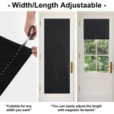 RYB HOME Black 100% Blackout Cordless Roller Shades Cuttable for Windows and Doors with 2 Magnetic Tie Backs Easy to Lift, No Drill Privacy Blinds with Customizable Width, W36 x L72, 1 Panel RYB HOME