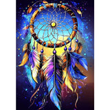 MXJSUA DIY Dream Catcher Diamond Painting Kits for Adults, Diamond Gem Art Painting for Beginners, Diamond Picture with Full Round Drill Dots Craft Set Gift, 12 * 16 Inch MXJSUA