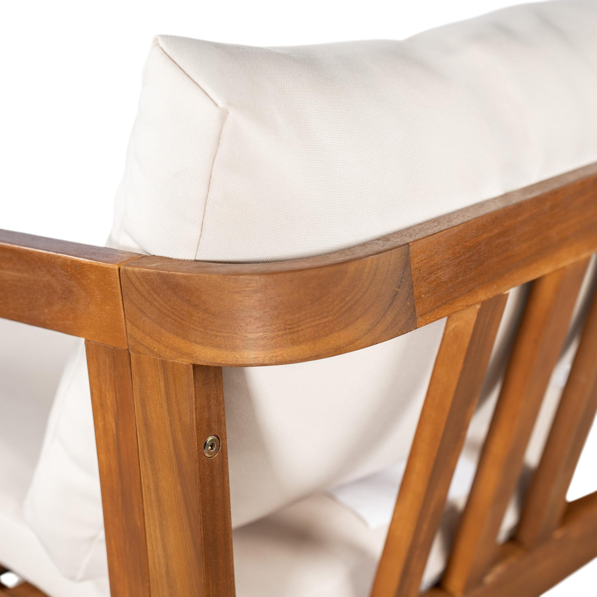 Christopher Knight Home Lucid Set of 2 Outdoor Dining Chair, Acacia Wood Frame Dining Chairs, Accent Chair Set with Comfortable Cushions, Patio Armchair for Backyard Poolside Garden, Natural + Beige Christopher Knight Home