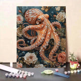 HULDFRDA Paint by Numbers Kit for Adults Octopus Paint by Numbers Kit Octopus Adult Paint by Number Kits on Canvas Octopus Paint-by-Number DIY Painting by Number Crafts for Wall Decor, 16 x20 Inch HULDFRDA