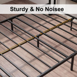 LIKIMIO Vintage Brown and Grey Full Bed Frame with Storage Headboard and Charging Station LIKIMIO