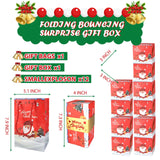 12pcs Surprise Gift Box Explosion, Merry Christmas Folding Bouncing Envelope (Red) BIXMK