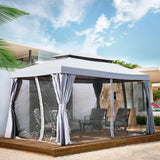 Grand Patio 10x13 Ft Patio Gazebo,Outdoor Gazebo Canopy with Mosquito Netting and Curtains,Sturdy Straight Leg Tent Soft Top Gazebo for Patios Deck Backyard Grand patio