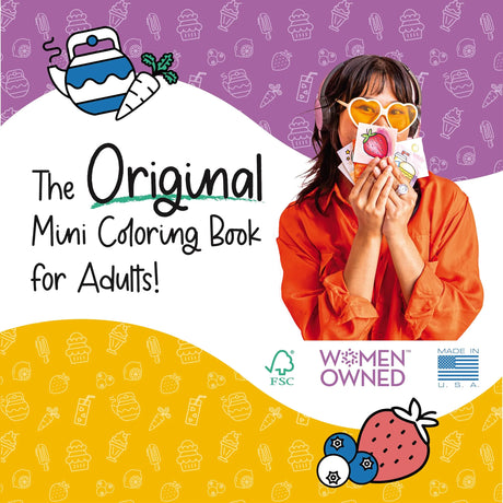 A Brighter Year The Original Adult Mini Coloring Book - Science & Space Edition - 3” x 3” Pocket Size, 50 Pages, Lay Flat Binding, Thick Paper, No Bleeding - Stress/Anxiety Relief - Travel & Gift A Brighter Year