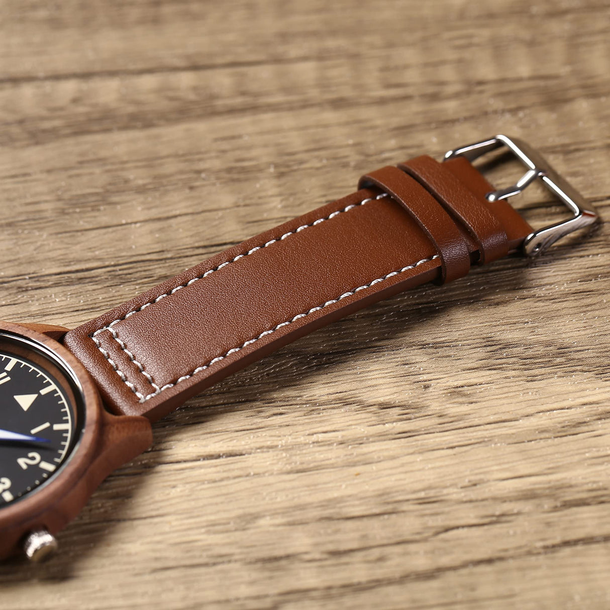 Personalized Walnut Wood Wooden Date Watch, Groomsmen Gift, Mens Gift, Mens Watch, Watches for Men Generic