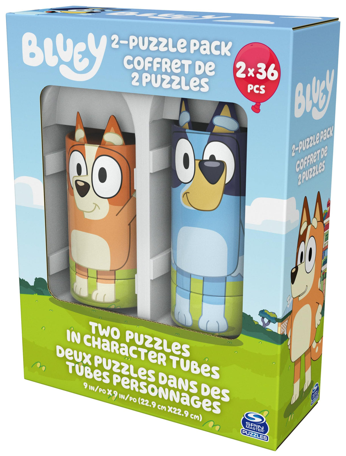 Spin Master Games, Bluey 36-Piece Jigsaw Puzzles 2-Pack Bluey Puzzles, Bluey Gifts, Bluey Christmas Gifts, Bluey Toys, Stocking Stuffers, for Ages 3+ Bluey