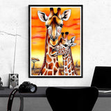 Kaliosy 5D Diamond Art Painting Giraffe by Number Kits, Paint with Diamonds Art Animals DIY Full Drill, Crystal Craft Cross Stitch Embroidery Decoration 30x40CM?12x16inch? Kaliosy