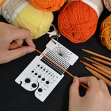 UPTTHOW Knitting Needle Gauge Spinning Control Card Multifunctional Combo Ruler for Spinners Yarn Measuring Tools WPI Guide Gauge Crochet Accessories UPTTHOW