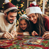 Christmas Room Puzzles for Adults 1000 Piece Winter Cat Dog Art Holiday Jigsaw Puzzles Impossible Challenging Puzzle for Adults As Home Decor BUAHA