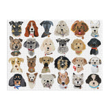 Galison Paper Dogs 1000 Piece Puzzle - 1000 Piece Jigsaw Puzzle for Adults, 24 Hand Cut Dog Portraits, Thick and Sturdy Pieces, Perfect for Puzzle and Dog Lovers Galison