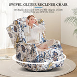 Consofa Swivel Rocker Recliner, Manual Rocker Recliner Chair for Adults, Glider Rocking Chair for Nursery with Padded Seat for Living Room, 360° Swivel Rocking Chair Small Recliners for Small Spaces Consofa