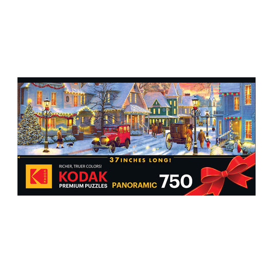 RoseArt - Kodak - Panoramic Christmas Evening - 750 Piece Jigsaw Puzzle for Adults