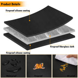 26x46inch Fireproof Hearth Mats for Fireplaces Fire Resistant Rectangle Fire Pit Mat,Fireproof Grill Pads,Under Grill Mat for Outdoor Charcoal, Smokers, Gas Grills, Deck and Patio Protective Mats Svepndic