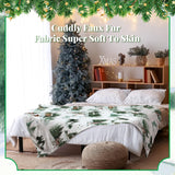 Breling Christmas Throw Flannel Blanket Winter Elk Cozy Fuzzy Warm Throw Blanket with Holiday Themed Print Christmas Gift for Winter Couch Sofa Bed Home Decor 60"x50" Breling