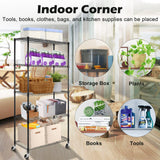 WDT 5 Tier Shelf Shelving Unit with Wheels,Adjustable Metal Shelves for Storage, NSF Wire Shelving Rack,350lbs Loading Capacity Per Shelf Storage Shelves for Kitchen Garage, 36" D x 16" W x 75" H WDT