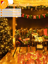 BrightChristmas 1000 LED 328 FT Christmas Lights, Waterproof Outdoor String Lights with Remote and Timer, Christmas Tree Lights with 8 Modes Dimmable, Fairy Lights for Holiday Decor (Warm White) BrightChristmas