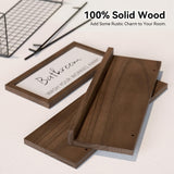 WOPITUES Floating Shelves for Wall Decor Sign, Bathroom Organizers and Storage, Bathroom Shelves Over Toilet with Metal Guardrail-Rustic Brown WOPITUES