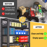 NEXVRTAU 76"H x 60"W x 24"D 5-Tier Heavy Duty Garage Shelving Unit with Wire Shelves,3000 LBS Capacity Metal Storage Rack,Adjustable Boltless Steel Shelves for Garage,Basement,Pantry,Warehouse.1 Pack Nexvrtau