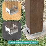 6 PCS 4x4 Post Anchor Base Adjustable Wood Post Brackets, Metal Post Base Holder for Concrete for Deck Patio/Gazebo/Pergola,Adjustable Galvanized Post Bracket Yantuo