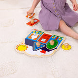 Melissa & Doug First Shapes Jumbo Knob Wooden Puzzle - Wooden Peg Chunky Baby Puzzle, Preschool Learning Shapes Knob Puzzle Board For Toddlers Ages 1+ Melissa & Doug