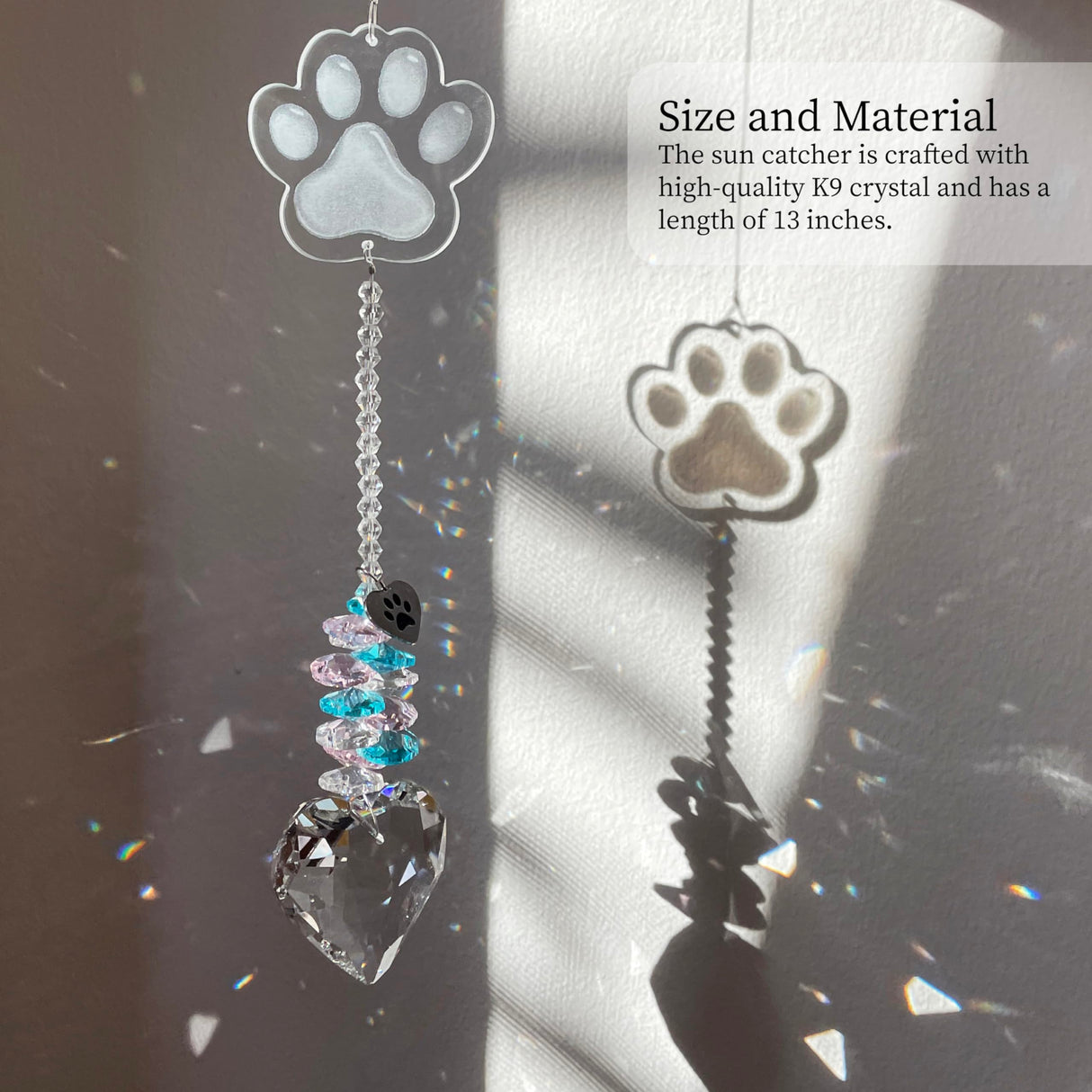 Pet Memorial Suncatcher, Dog Memorial Gifts, Pet Loss, Pet Sympathy, Thoughtful Dogs and Cats Remembrance, Bereavement Gifts ARUN