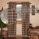VHC Brands Rustic & Lodge Window Curtains - Dawson Star Brown Scalloped Curtain Panel Pair 84x40 VHC Brands