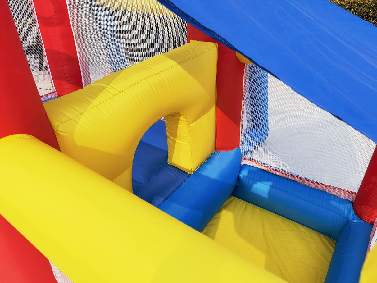 Baralir Inflatable Bounce House for Kids 3-6, Toddler Jumper with Slide and Ball Pit Water Pool(with Sun Cover), Perfect for Outdoor Indoor Kids Party - Blower Included Baralir