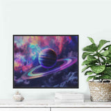 Ginfonr DIY 5D Diamond Art Kits for Adults, Planet Diamond Painting for Adults, Diamond Art Space Full Drill, Diamond Art Kits Embroidery Rhinestone Craft for Home Wall Decor 12 * 16 Inch Ginfonr