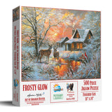 SUNSOUT INC - Frosty Glow - 500 pc Jigsaw Puzzle by Artist: Abraham Hunter - Finished Size 18" x 24" - MPN# 69481 SunsOut