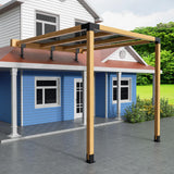 4x4 Heavy Duty Roof Riser Brackets Kit, TROPTOLKY Adjustable Angle Pergola Brackets, Black Metal Roof Riser Beam Bracket for Roof Pergola Gazebo Patio Cover (3 Pack) TROPTOLKY