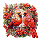 Jigfoxy Wooden Puzzles for Adults, Cardinal Wood Puzzles Adult, Unique Animal Shape Wooden Jigsaw Puzzles, Birthday Gifts for Puzzles Lovers Family Friend (L-13.3 * 13.3in-300 pcs) Jigfoxy