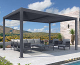 PURPLE LEAF Louvered Pergola 9' x 14' Outdoor Aluminum Pergola Modern Patio Pergola with Adjustable Roof for Deck Garden Yard Hardtop Gazebo PURPLE LEAF