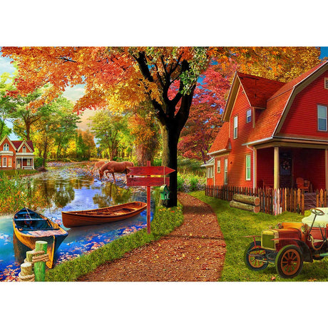 Jigsaw Puzzles for Adults 1000 Piece Puzzle for Adults 1000 Pieces Puzzle 1000 Pieces-Autumn Village HUADADA