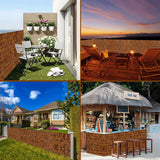 Natural Reed Fencing Rolls,1ft 2ft 3ft 4ft 5ft 6ft High Reed Screen Curtain Balcony Reed Fence for Outdoor Backyard Patio,Home Decorations Screens,Waterproof Reed Fencing(30x122cm(1x4ft)) ZMNXAS