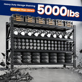 Yizosh 71" W Metal Garage Storage Shelves,5000LBS Heavy Duty 4-Shelf Adjustable Steel Organization Shelving,Utility Rack Shelf,71" W x 24" D x 69" H for Basement,Warehouse,Industrial Yizosh