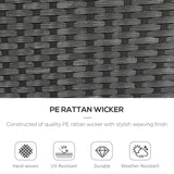 Outsunny Stackable PE Rattan Outdoor Dining Chairs with Cushions, Set of 4 Patio Wicker Dining Chairs with Armrests and Backrest for Patio, Deck, Cream White Outsunny