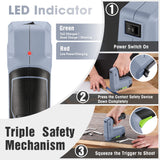 WORKPRO 3.6V Power Electric Cordless 2-in-1 Staple and Nail Gun, 2.0Ah Battery Powered Stapler for Upholstery, Crafts, DIY, Including USB Charger Cable, 2000PCS of Staples and Nails, Grey WORKPRO