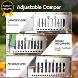 BIG HORN OUTDOORS 16 Inch Wood Pellet Burning Pizza Oven Pellet Pizza Stove, Portable Stainless Steel Pizza Oven with Pizza Stone for Outdoor Backyard Pizza Maker Garden Kitchen BIG HORN OUTDOORS